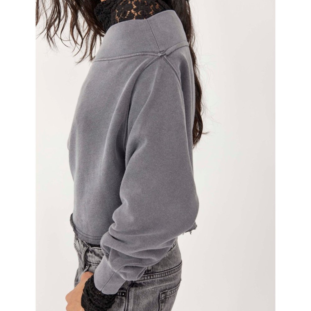 NWT Free People Bri Pullover / Poppyseed - Picture 4 of 6